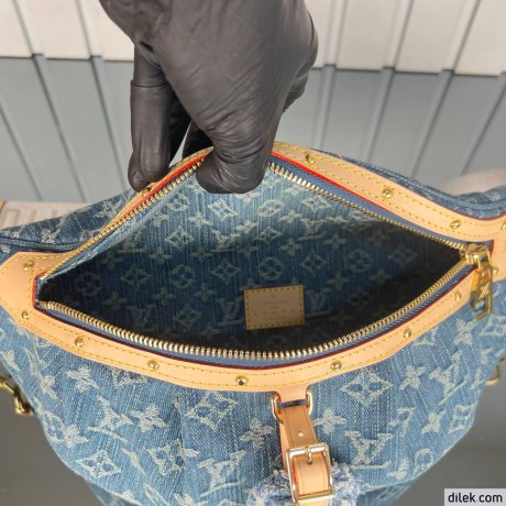 Louis Vuitton High Rise Monogram Denim