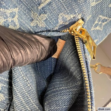 Louis Vuitton High Rise Monogram Denim