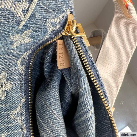 Louis Vuitton High Rise Monogram Denim
