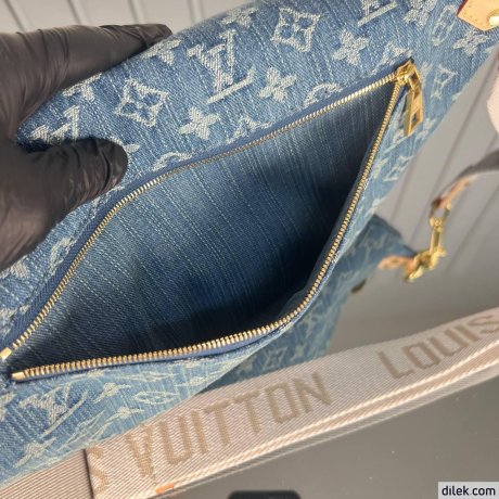 Louis Vuitton High Rise Monogram Denim