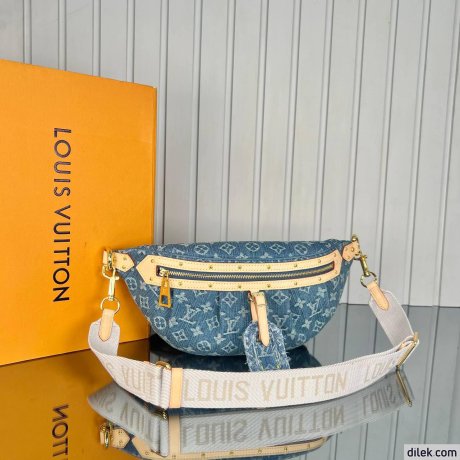 Louis Vuitton High Rise Monogram Denim