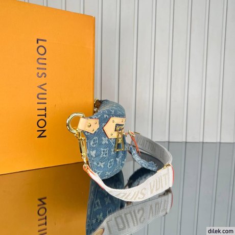 Louis Vuitton High Rise Monogram Denim