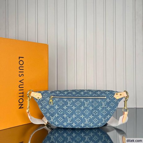 Louis Vuitton High Rise Monogram Denim