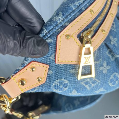 Louis Vuitton High Rise Monogram Denim