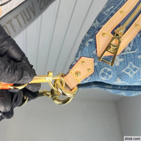 Louis Vuitton High Rise Monogram Denim