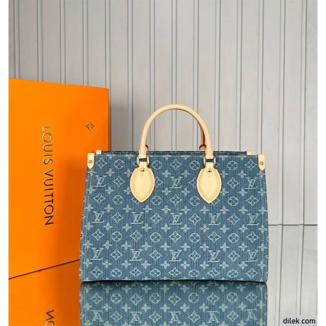 Louis Vuitton Onthego MM Monogram Denim
