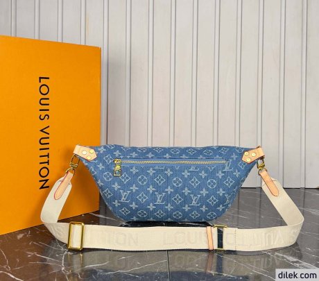 Louis Vuitton High Rise Monogram Denim