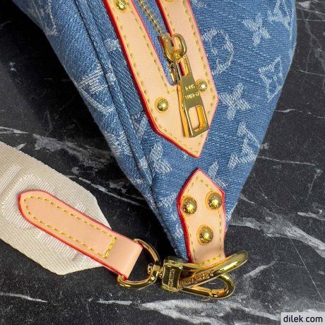 Louis Vuitton High Rise Monogram Denim