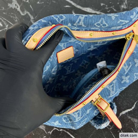 Louis Vuitton High Rise Monogram Denim