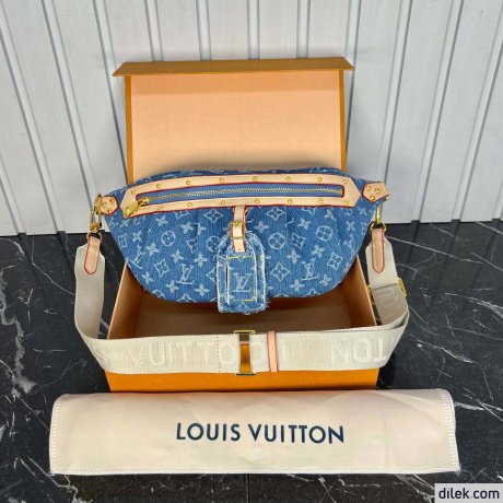 Louis Vuitton High Rise Monogram Denim