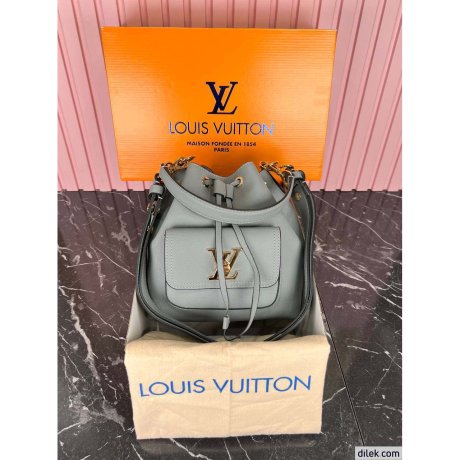 Louis Vuitton Lockme Leather Crossbody Bucket Bag