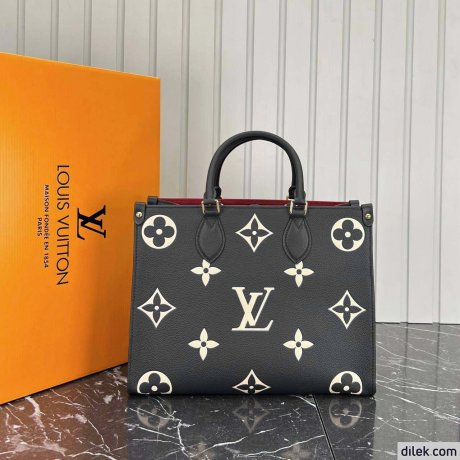 Louis Vuitton Onthego MM Bicolor Monogram Empreinte Leather