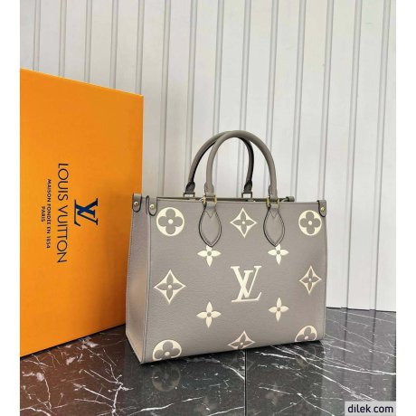 Louis Vuitton Onthego MM Bicolor Monogram Empreinte Leather