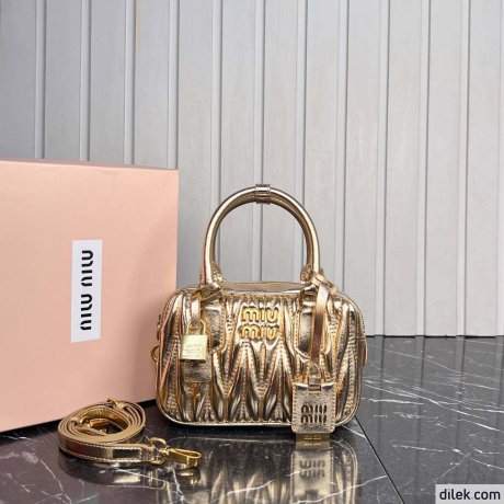 Miu Miu Arcadie Matelasse Nappa Leather Medium Bag