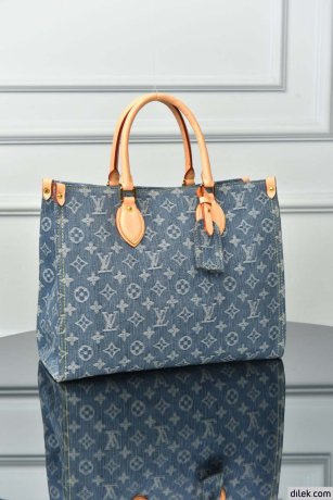 Louis Vuitton Onthego MM Monogram Denim