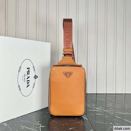 Prada Brique Saffiano Leather Bag