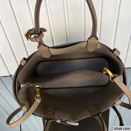 Prada Buckle Large Leather Handbag