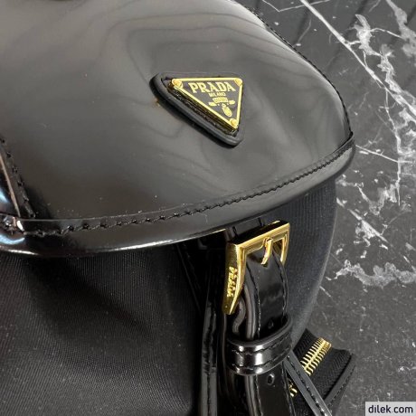 Prada Medium Re-Nylon And Brushed Leather Backpack