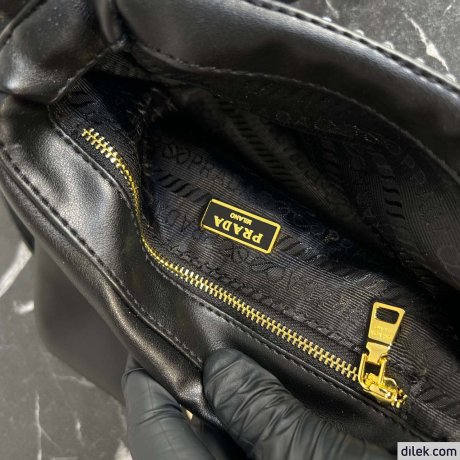 Prada Satin Flap Bag With Crystals