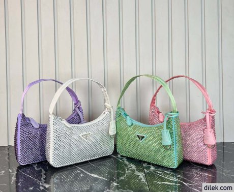Prada Satin Mini-Bag With Crystals