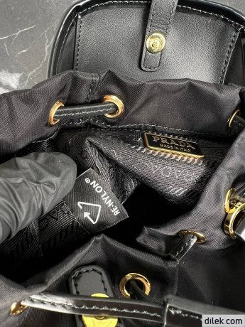 Prada Small Re-Nylon And Brushed Leather Backpack