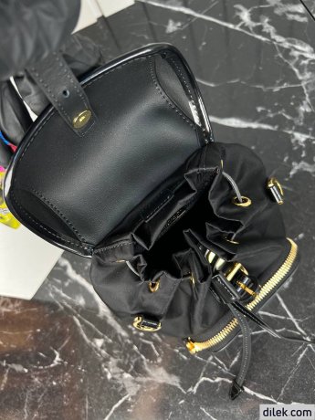 Prada Small Re-Nylon And Brushed Leather Backpack