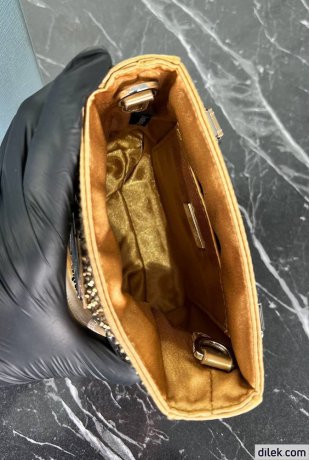 Prada Small Satin Tote Bag With Crystals