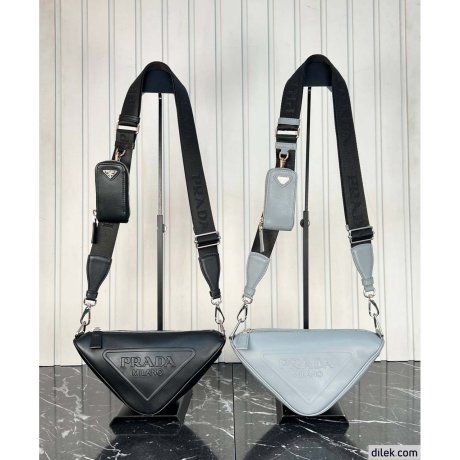 Prada Triangle Leather Mini Bag