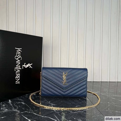 Saint Laurent Classic Cassandre Chain Wallet