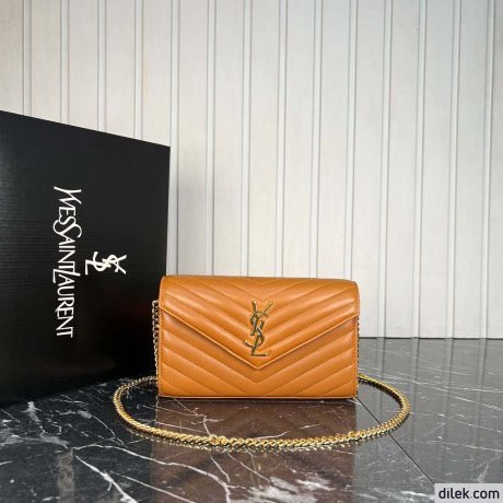 Saint Laurent Classic Cassandre Chain Wallet