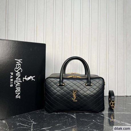 Saint Laurent Lyia Large Duffle In Quilted Lambskin