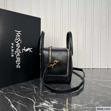 Saint Laurent Lyia Large Duffle In Quilted Lambskin
