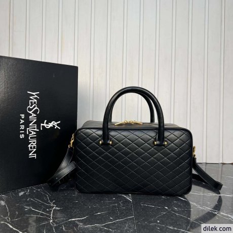 Saint Laurent Lyia Large Duffle In Quilted Lambskin