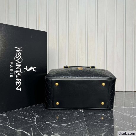 Saint Laurent Lyia Large Duffle In Quilted Lambskin