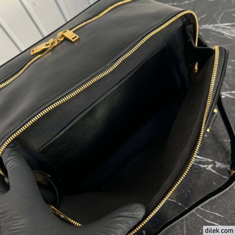 Saint Laurent Lyia Large Duffle In Quilted Lambskin