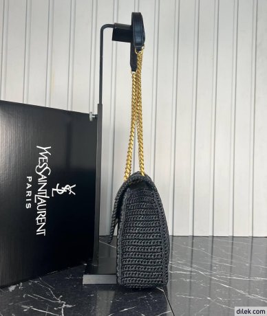 Saint Laurent Niki Medium Chain in Raffia