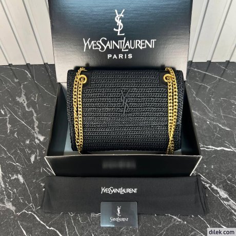 Saint Laurent Niki Medium Chain in Raffia