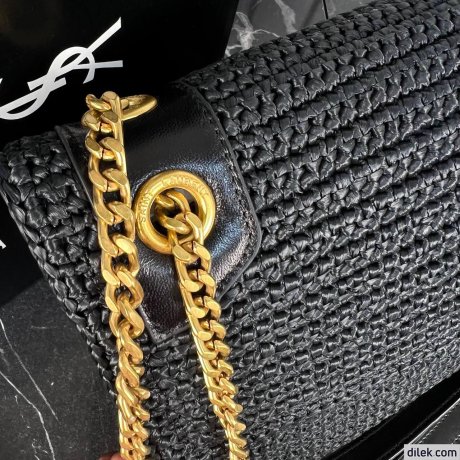 Saint Laurent Niki Medium Chain in Raffia