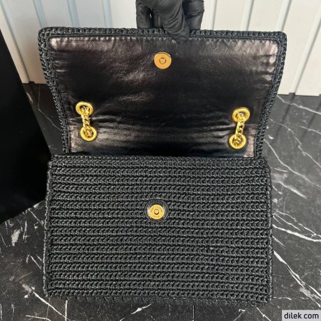 Saint Laurent Niki Medium Chain in Raffia