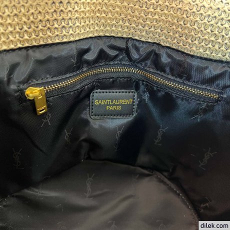 Saint Laurent Panier Medium Bag In Raffia