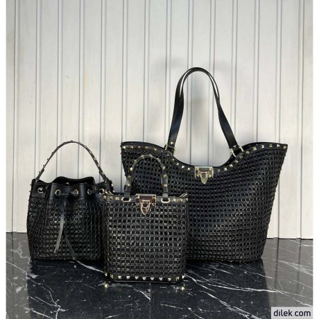 Valentino Garavani Mini Raffia Bucket Bag