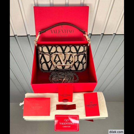 Valentino Loco Small Toile Iconographe Shoulder Bag