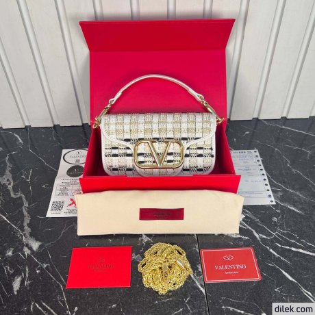 Valentino Loco Small Toile Iconographe Shoulder Bag