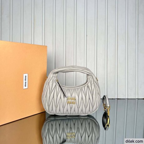 Miu Miu Wander Matelasse Nappa Leather Hobo Bag