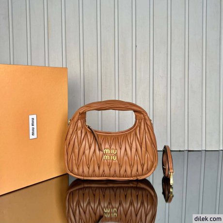 Miu Miu Wander Matelasse Nappa Leather Hobo Bag