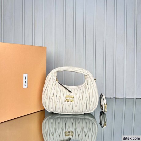Miu Miu Wander Matelasse Nappa Leather Hobo Bag