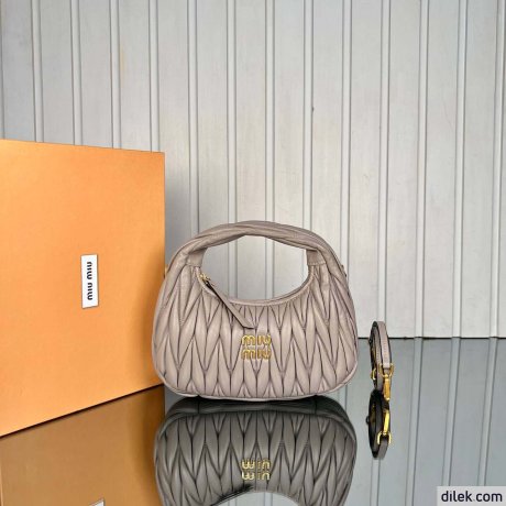 Miu Miu Wander Matelasse Nappa Leather Hobo Bag