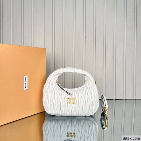 Miu Miu Wander Matelasse Nappa Leather Hobo Bag