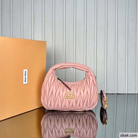 Miu Miu Wander Matelasse Nappa Leather Hobo Bag