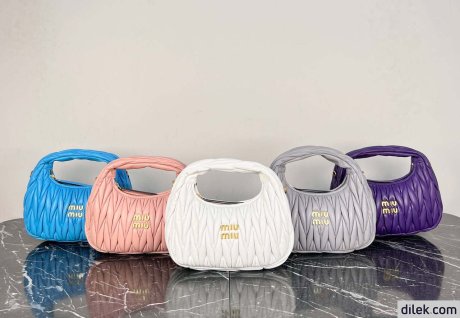 Miu Miu Wander Matelasse Nappa Leather Hobo Bag